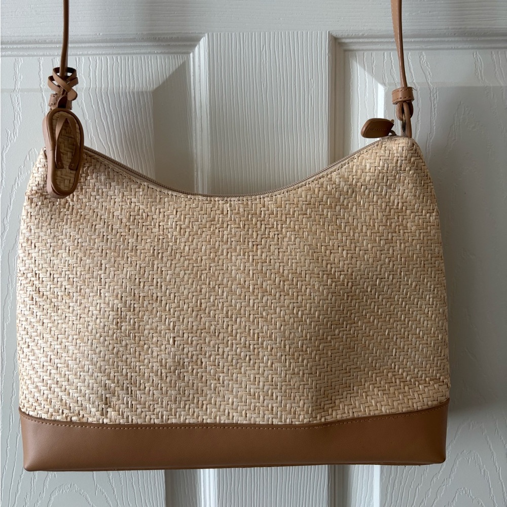 Etienne Aigner Straw Bag with Flip Flop Accent